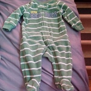 Green Striped Kids One Piece